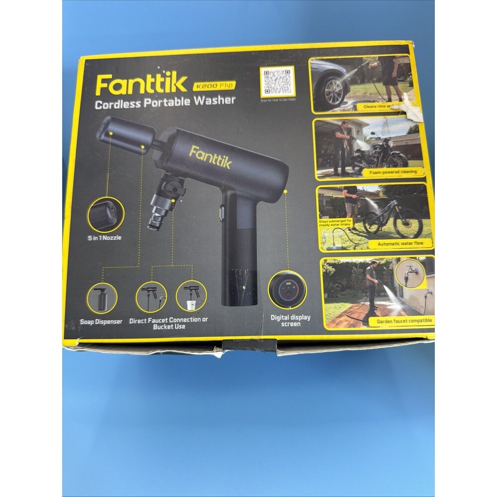 Fanttik K200 Flip Cordless Portable Washer 5-in-1 Nozzle OEM New Sealed